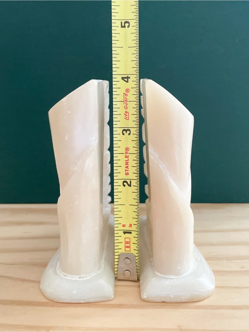 Vintage Chinese Hand-Carved White Soapstone Bud Vases - Mirrored Pair